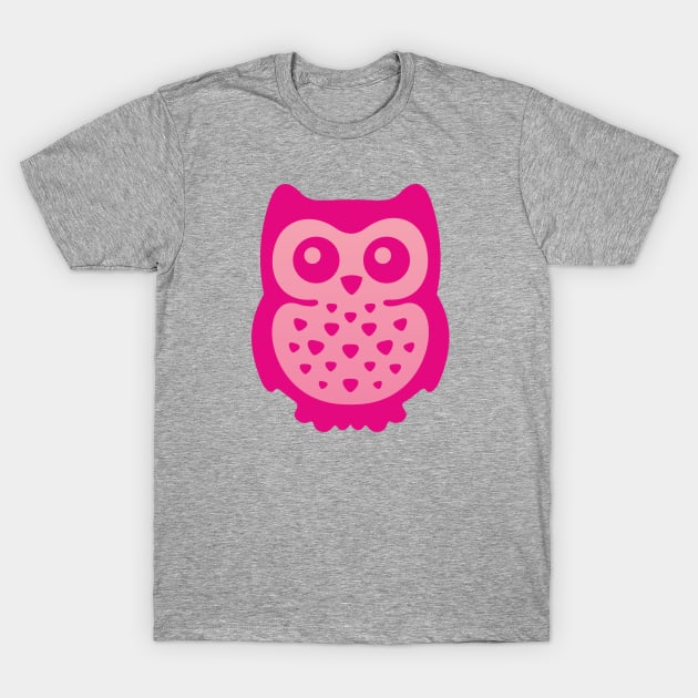 Cute Pink Baby Owl T-Shirt by XOOXOO